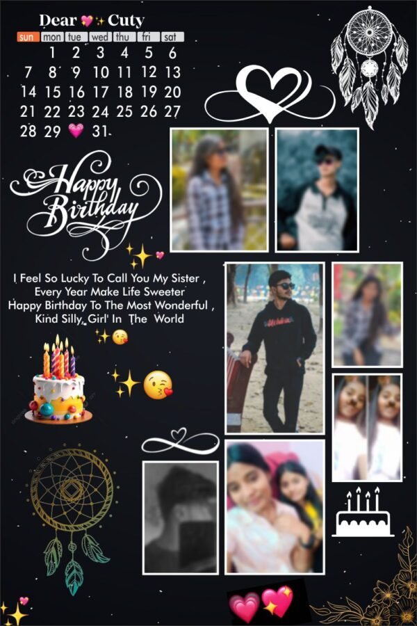 Collage Photo calendar Frame For Birthday - Image 6